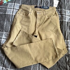 Hollister Epic Flex Slim Straight Distressed Lt Olive Jeans 28 X 30 Ret $59.95